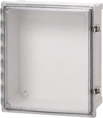 Fibox - Polycarbonate Standard Enclosure Hinge Cover - NEMA 4, 4X, 6, 6P, 12, 13, 8" Wide x 10" High x 4" Deep, Impact, Moisture & Corrosion Resistant, Dirt-tight & Dust-tight - Makers Industrial Supply