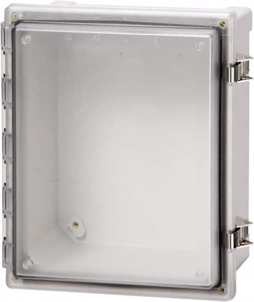 Fibox - Polycarbonate Standard Enclosure Hinge Cover - NEMA 4, 4X, 6, 6P, 12, 13, 8" Wide x 8" High x 4" Deep, Impact, Moisture & Corrosion Resistant, Dirt-tight & Dust-tight - Makers Industrial Supply