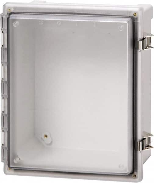 Fibox - Polycarbonate Standard Enclosure Hinge Cover - NEMA 4, 4X, 6, 6P, 12, 13, 16" Wide x 18" High x 10" Deep, Impact, Moisture & Corrosion Resistant, Dirt-tight & Dust-tight - Makers Industrial Supply