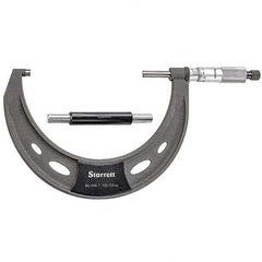 Starrett - Mechanical Outside Micrometers Minimum Measurement (mm): 100.00 Maximum Measurement (mm): 125.00 - Makers Industrial Supply