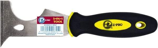 Premier Paint Roller - 2-1/2" Wide Chisel Edge Blade Steel 5-In-1 Tool - Stiff, Soft Grip Plastic Handle, 8.343" OAL - Makers Industrial Supply