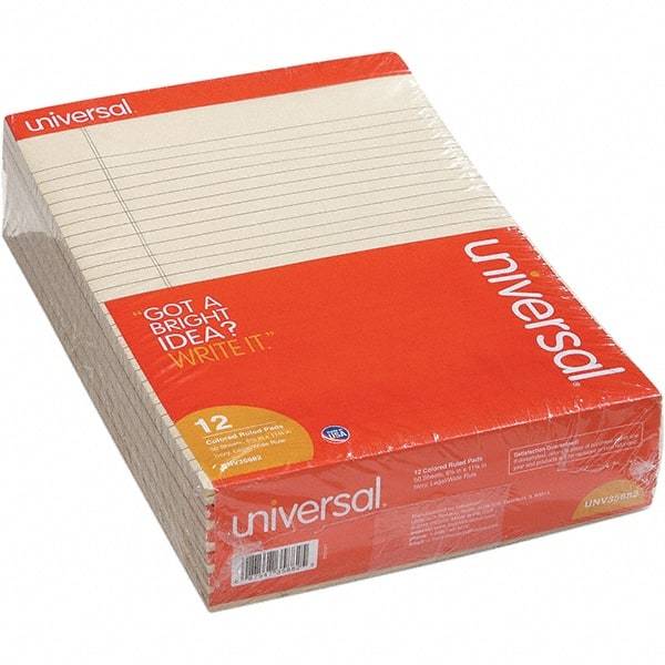 UNIVERSAL - 50 Sheet, 8-1/2 x 11", Legal (Style) Note Pad - Ivory - Makers Industrial Supply