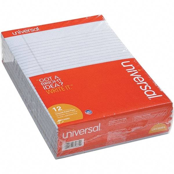 UNIVERSAL - 50 Sheet, 8-1/2 x 11", Legal (Style) Note Pad - Orchid - Makers Industrial Supply