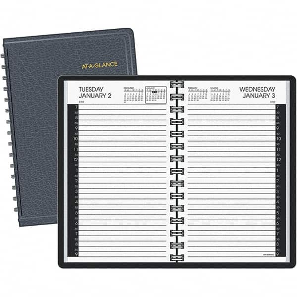 AT-A-GLANCE - 365 Sheet, 4-7/8 x 8", Appointment Book - Black & White - Makers Industrial Supply