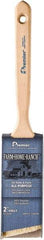 Premier Paint Roller - 3" Angled Polyester Angular Brush - 3" Bristle Length, 7" Wood Sash Handle - Makers Industrial Supply