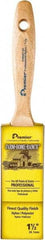 Premier Paint Roller - 1-1/2" Flat Nylon/Polyester General Purpose Paint Brush - 2-1/2" Bristle Length, 4-3/4" Wood Beavertail Handle - Makers Industrial Supply