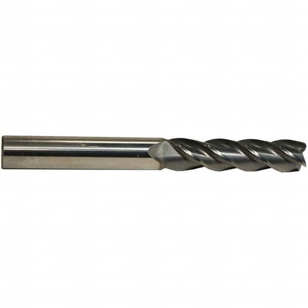 Emuge - 7/16" Diam, 2" LOC, 4 Flute Solid Carbide Roughing & Finishing End Mill - CrN Finish, 4-1/2" OAL, 7/16" Shank Diam, Cylindrical Shank, 38° Helix, Centercutting, Stub Length - Makers Industrial Supply