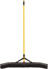 Rubbermaid - 36" Medium Duty Polypropylene Push Broom - 3" Bristle Length, Foam Block, Threaded Handle Connection, Handle Included - Makers Industrial Supply