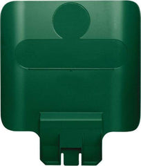 Rubbermaid - Square Lid for Use with 23 Gal Rectangular Recycle Containers - Green, Polypropylene, For Slim Jim Trash Cans - Makers Industrial Supply