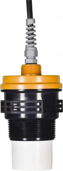 Made in USA - 5\x94 to 144\x94 Transmission Range Modbus Ultrasonic Level Sensor - 2" NPT Mount, 30 Max psi, ±0.25% of Range Accuracy, 9 to 28 VDC - Makers Industrial Supply