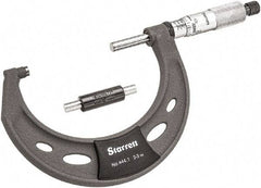 Starrett - 2 to 3" Range, 0.0001" Graduation, Mechanical Outside Micrometer - Ratchet Thimble, 1-3/4" Throat Depth, Accurate to 0.0001" - Makers Industrial Supply