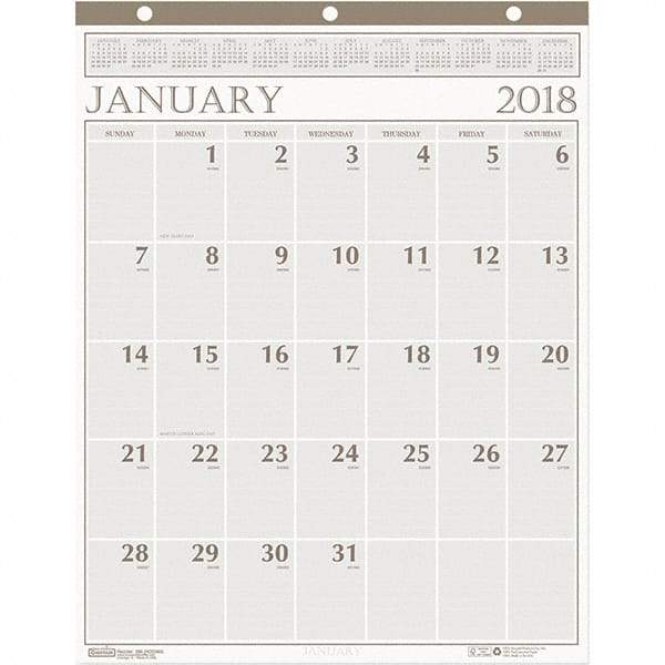 House of Doolittle - 12 Sheet, 20 x 26", Wall Calendar - Beige - Makers Industrial Supply