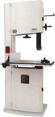 Jet - 14-1/8" Throat Capacity, Step Pulley Vertical Bandsaw - 3,100 SFPM, 1.75 hp, Single Phase - Makers Industrial Supply