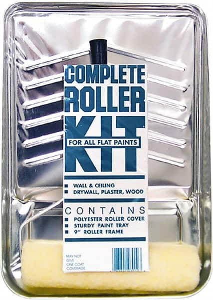 Premier Paint Roller - 3/8" Nap, Wall Paint Roller Set - 10" Wide, Steel Frame, Includes Paint Tray, Roller Cover & Frame - Makers Industrial Supply