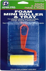 Premier Paint Roller - Mini Paint Roller Set - 5" Wide, Plastic Frame, Includes Paint Tray, Roller Cover & Frame - Makers Industrial Supply