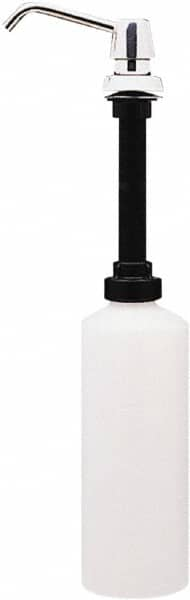 Bobrick - 34 oz Liquid Soap Dispenser Hardware - Plastic, Polyethylene & Stainless Steel, Counter Mounted, Chrome & Stainless Steel - Makers Industrial Supply