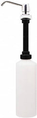 Bobrick - 34 oz Liquid Soap Dispenser Hardware - Plastic, Polyethylene & Stainless Steel, Counter Mounted, Chrome & Stainless Steel - Makers Industrial Supply