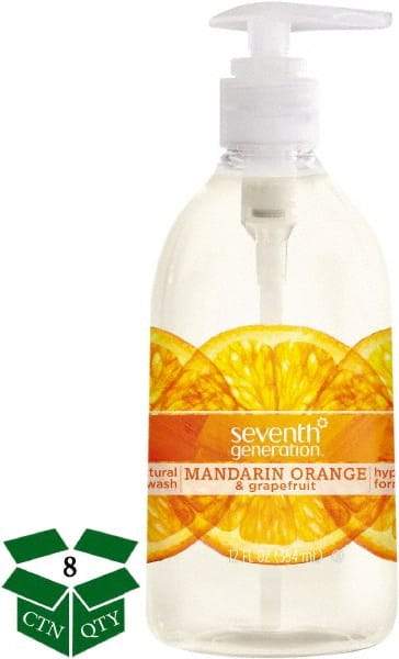 Seventh Generation - 12 oz Pump Bottle Liquid Soap - Clear, Mandarin Orange & Grapefruit Scent - Makers Industrial Supply