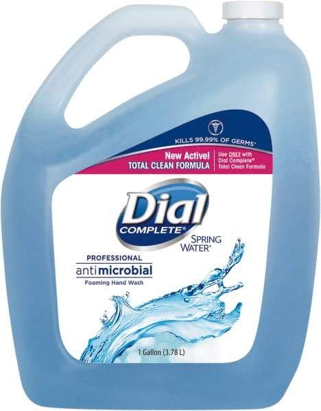 Dial - 1 Gal Bottle Foam Soap - Blue, Spring Water Scent - Makers Industrial Supply