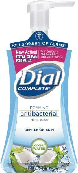 Dial - 7.5 oz Pump Bottle Foam Soap - Blue, Coconut Waters Scent - Makers Industrial Supply