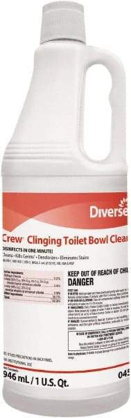 Diversey - 1 qt Bottle Liquid Toilet Bowl Cleaner - Floral Scent, Disinfectant, Nonacidic, Toilet Bowl - Makers Industrial Supply