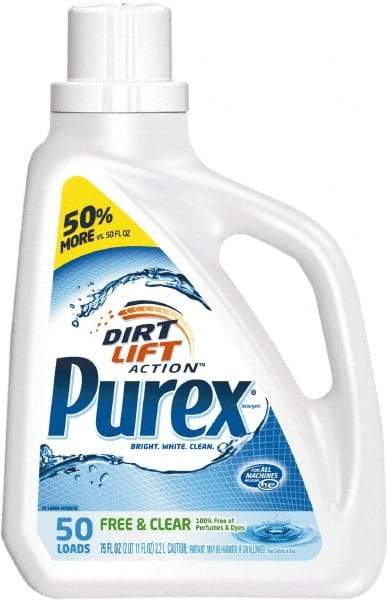 Purex - 75 oz Liquid Laundry Detergent - Unscented - Makers Industrial Supply