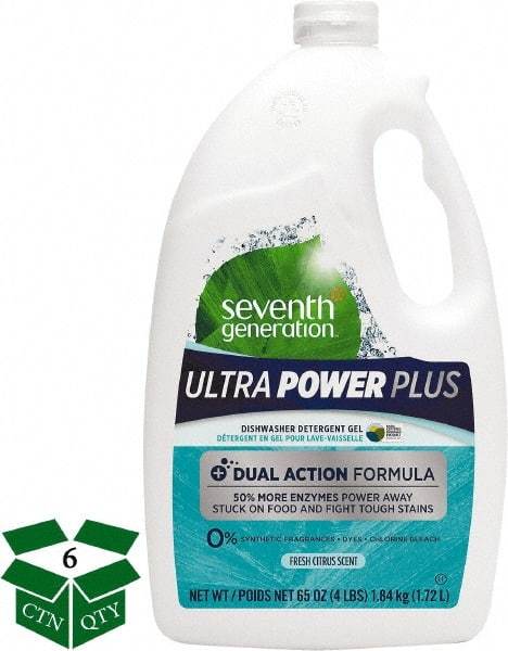 Seventh Generation - 65 oz Bottle Automatic Dishwashing Gel - Fresh Citrus Scented - Makers Industrial Supply