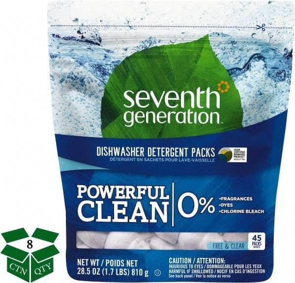 Seventh Generation - 0.63 oz Packet Automatic Dishwashing Powder - Unscented - Makers Industrial Supply