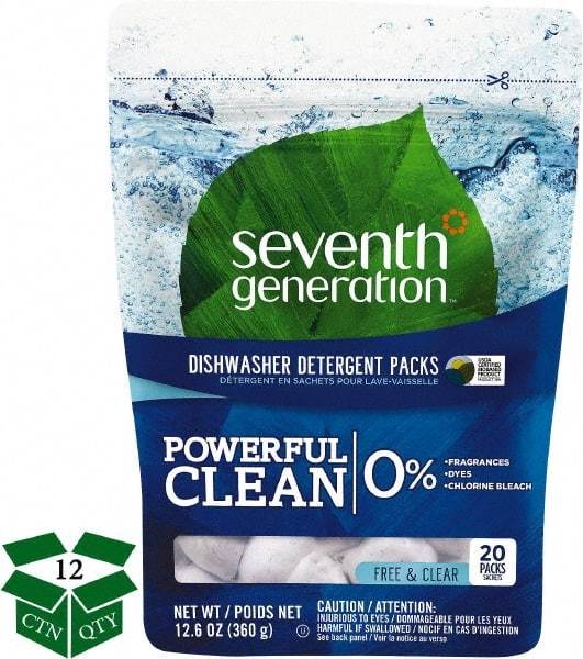 Seventh Generation - 0.63 oz Packet Automatic Dishwashing Powder - Unscented - Makers Industrial Supply