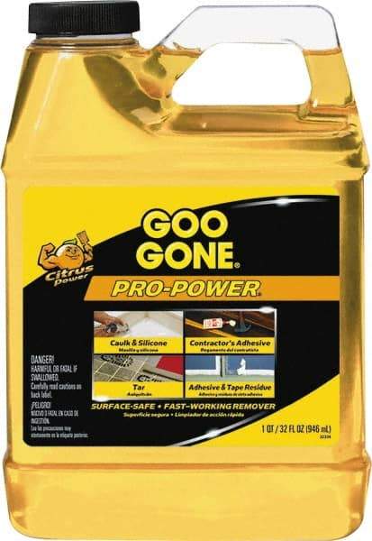 Goo Gone - 32 oz Bottle Adhesive Remover - Removes Caulk Residue, Grease, Tar, Tape, Varnish, Wax, Glue, Silicone, Contractor\x92s Adhesive, Tape Residue - Makers Industrial Supply