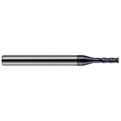 Harvey Tool - Corner Radius & Corner Chamfer End Mills; Mill Diameter (Inch): 1/16 ; Mill Diameter (Decimal Inch): 0.0620 ; End Type: Corner Radius ; Corner Radius (Decimal Inch): 0.0050 ; Number of Flutes: 4 ; Material: Solid Carbide - Exact Industrial Supply