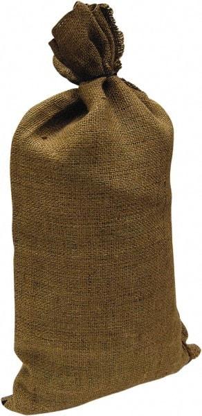 Made in USA - 14" Long x 26" High Sand Bag - Olive Green Burlap, For Spill Containment - Makers Industrial Supply