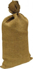 Made in USA - 14" Long x 26" High Sand Bag - Desert Tan Burlap, For Spill Containment - Makers Industrial Supply