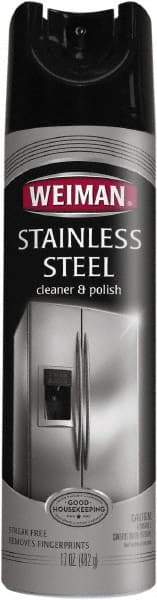 Weiman - 17 fl oz Aerosol Stainless Steel Cleaner & Polish - Unscented, Can Container - Makers Industrial Supply