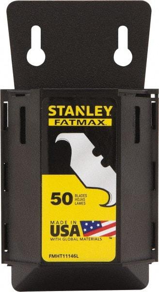 Stanley - 50 Piece, Carbon Steel, Hook Blade - 2-7/16" Long, 0.0235" Blade Thickness - Makers Industrial Supply