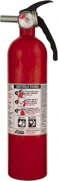 Kidde - 2.9 Lb, 10-B:C Rated, Dry Chemical Fire Extinguisher - 3-1/4" Diam x 13-3/4" High, 100 psi, 12' Discharge in 12 sec, Seamless Aluminum Cylinder - Makers Industrial Supply