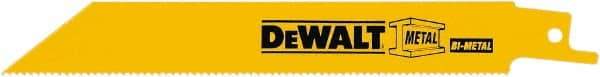 DeWALT - 12" Long x 3/4" Thick, Bi-Metal Reciprocating Saw Blade - Straight Profile, 18 TPI, Toothed Edge, Tang Shank - Makers Industrial Supply