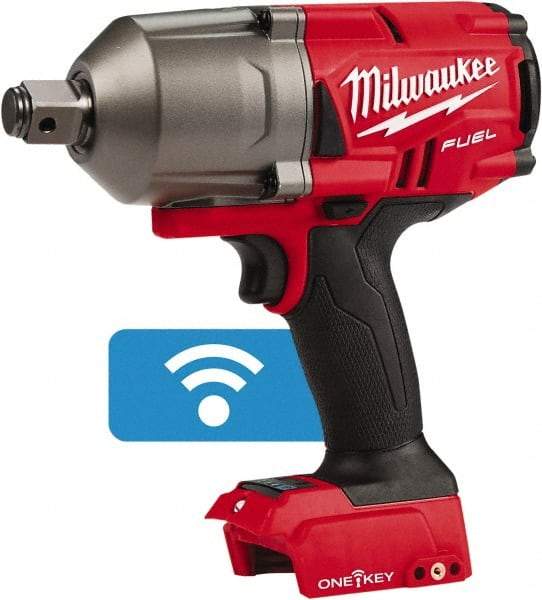 Milwaukee Tool - 3/4" Drive 18 Volt Pistol Grip Cordless Impact Wrench & Ratchet - 1,800 RPM, 0 to 2,400 BPM, 1,500 Ft/Lb Torque, Lithium-Ion Batteries Not Included - Makers Industrial Supply