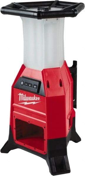 Milwaukee Tool - 18 Volts, 9000 Lumens, Cordless Work Light - Red/Black, 15 hr Run Time - Makers Industrial Supply