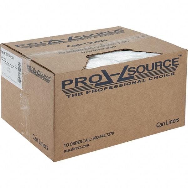 PRO-SOURCE - 1 mil Thick, Heavy-Duty Trash Bags - Linear Low-Density Polyethylene (LLDPE), Flat Pack Dispenser, 12" Wide x 35" High, Clear - Makers Industrial Supply