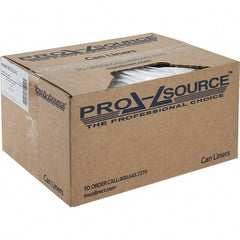 PRO-SOURCE - 1 mil Thick, Heavy-Duty Trash Bags - Linear Low-Density Polyethylene (LLDPE), Flat Pack Dispenser, 15" Wide x 23" High, Clear - Makers Industrial Supply