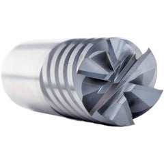 Square End Mill: 5/8'' Dia, 1-5/8'' LOC, 5/8'' Shank Dia, 3-1/2'' OAL, 6 Flutes, Solid Carbide Single End, AlCrN Finish, 45 ° Helix, Centercutting, RH Cut, Series SM6F