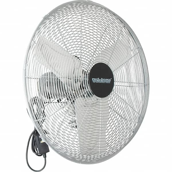 PRO-SOURCE - 24" Blade, 1/4 hp, 5,200, 6,000 & 7,700 CFM, Oscillating Industrial Circulation Fan - Back-Mounted, 120 VAC Volts, 1.60-1.90 Amps, 3 Speed - Makers Industrial Supply