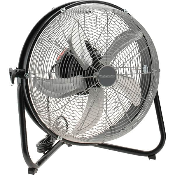 PRO-SOURCE - 18" Blade, 5/64 hp, 1,550, 2,000 & 2,680 CFM, Oscillating Industrial Circulation Fan - Floor Stand, 120 Volts, 3 Speed - Makers Industrial Supply