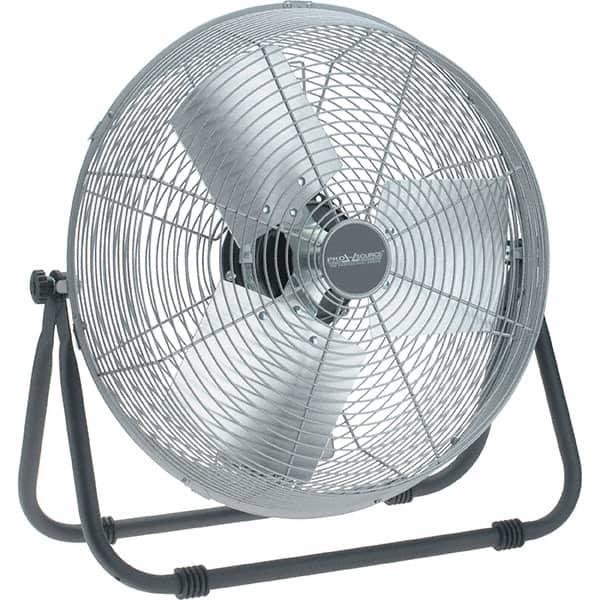 PRO-SOURCE - 18" Blade, 1/8 hp, 3,500, 4,800 & 5,750 CFM, Low Floor Stand Industrial Circulation Fan - Floor Stand, 120 Volts, 2.2 Amps, 3 Speed - Makers Industrial Supply