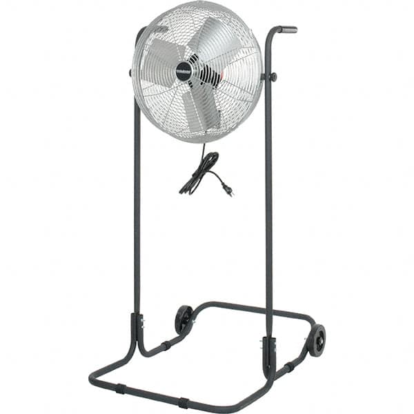 PRO-SOURCE - 18" Blade, 1/8 hp, 5,750 CFM, High Floor Stand Industrial Circulation Fan - Floor Stand, 2.2 Amps, 3 Speed - Makers Industrial Supply