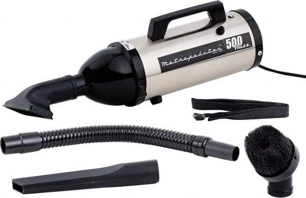 MetroVac - Hand Vacuum Cleaner - 120 Volts, 0.75 hp, 4.5 Amps, 3 Lb, Accessories Included - Makers Industrial Supply