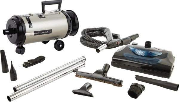 MetroVac - Canister Vacuum Cleaner - 120 Volts, 4 hp, 11.25 Amps, 12.5 Lb, Accessories Included - Makers Industrial Supply