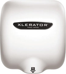 Excel Dryer - 1490 Watt White Finish Electric Hand Dryer - 208/277 Volts, 6.2 Amps, 11-3/4" Wide x 12-11/16" High x 6-11/16" Deep - Makers Industrial Supply