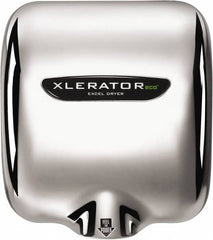 Excel Dryer - 500 Watt Silver Finish Electric Hand Dryer - 208/277 Volts, 2.2 Amps, 11-3/4" Wide x 12-11/16" High x 6-11/16" Deep - Makers Industrial Supply